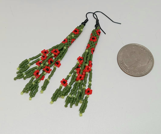 Tubular Fringe Earrings POPPIES