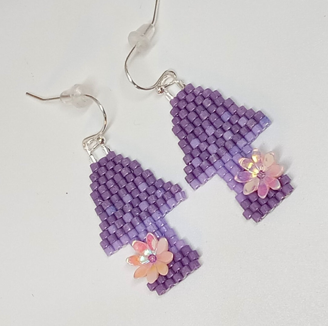 Mushroom Earrings PURPLE