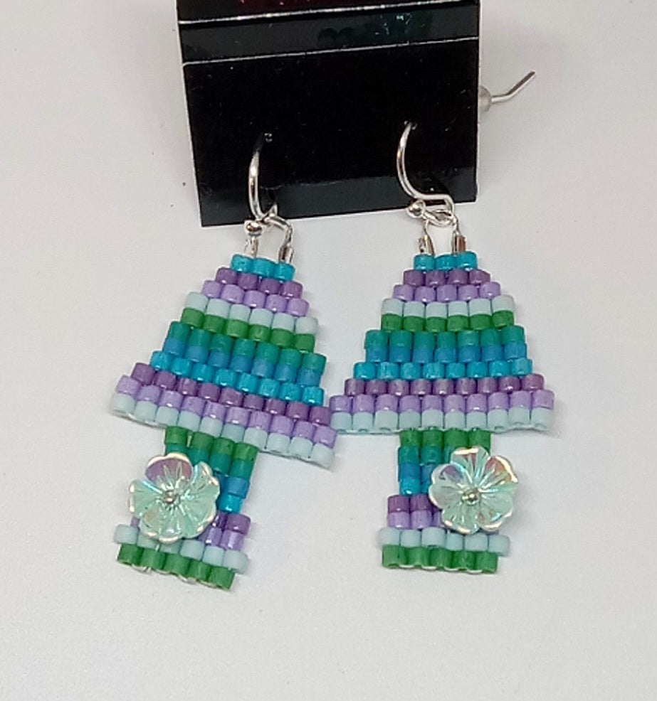 Stripey Shroom Earrings