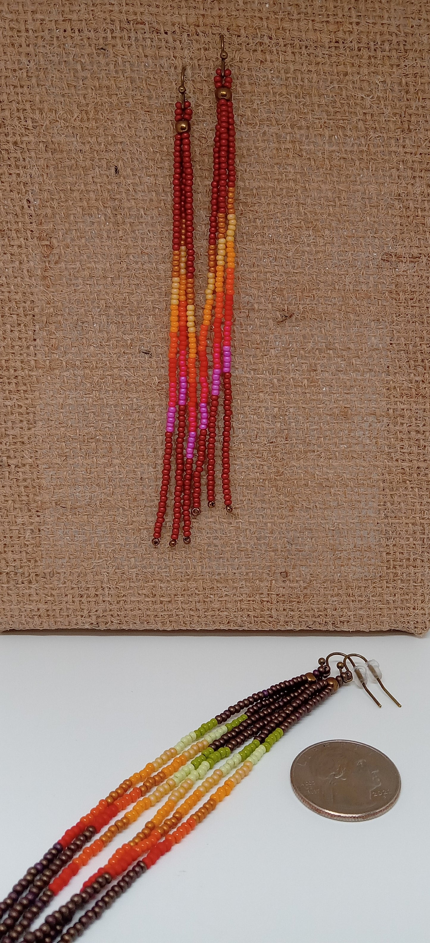 Simple LONG multi strand dangke earrings