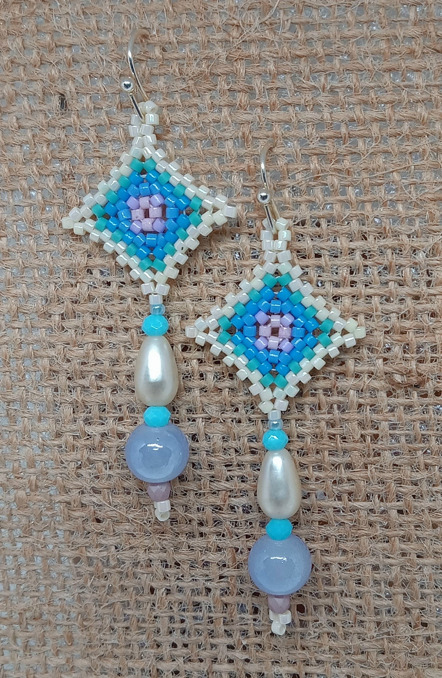 Granny Square/God's Eye earrings