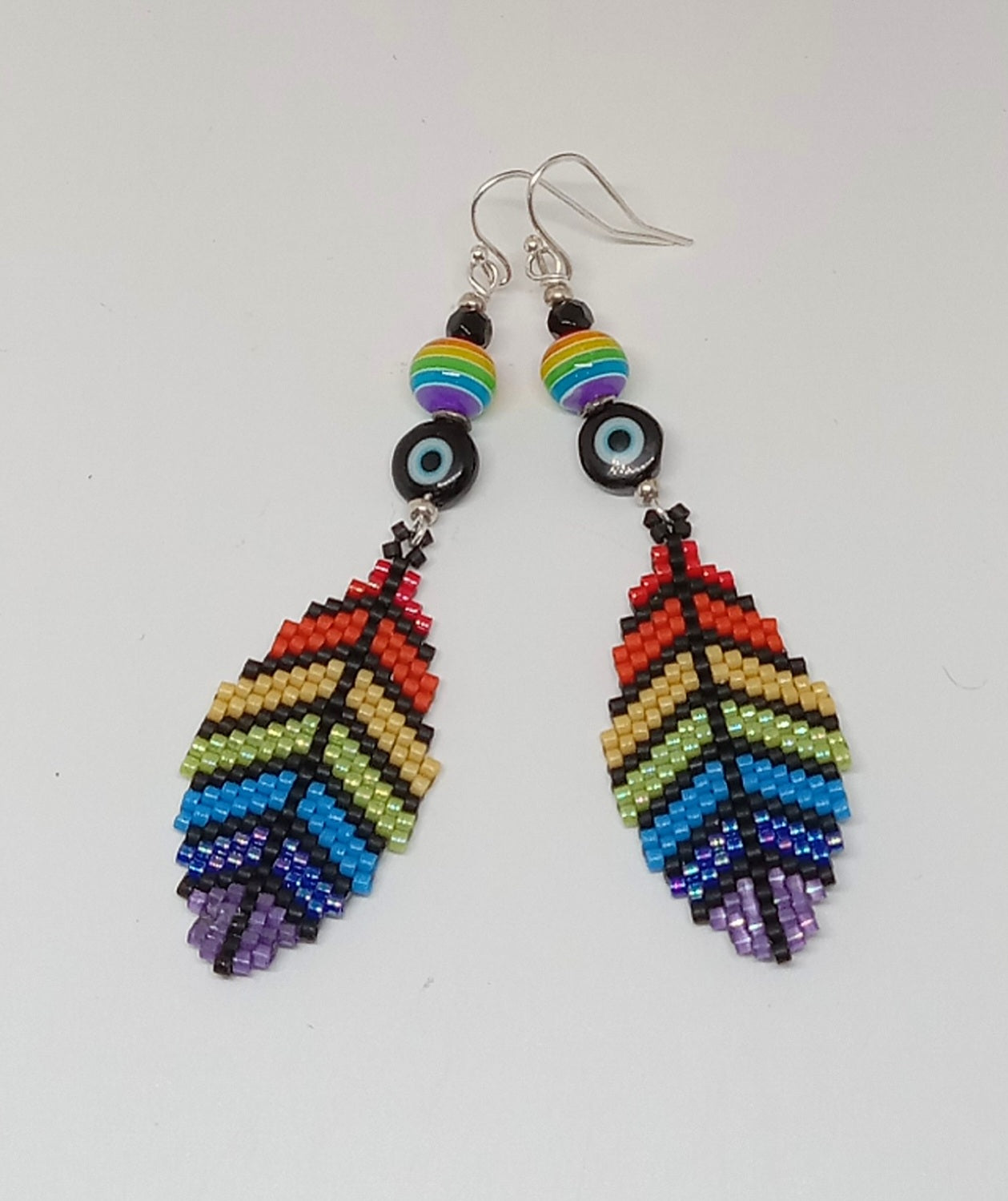 Evil Eye Rainbow earrings